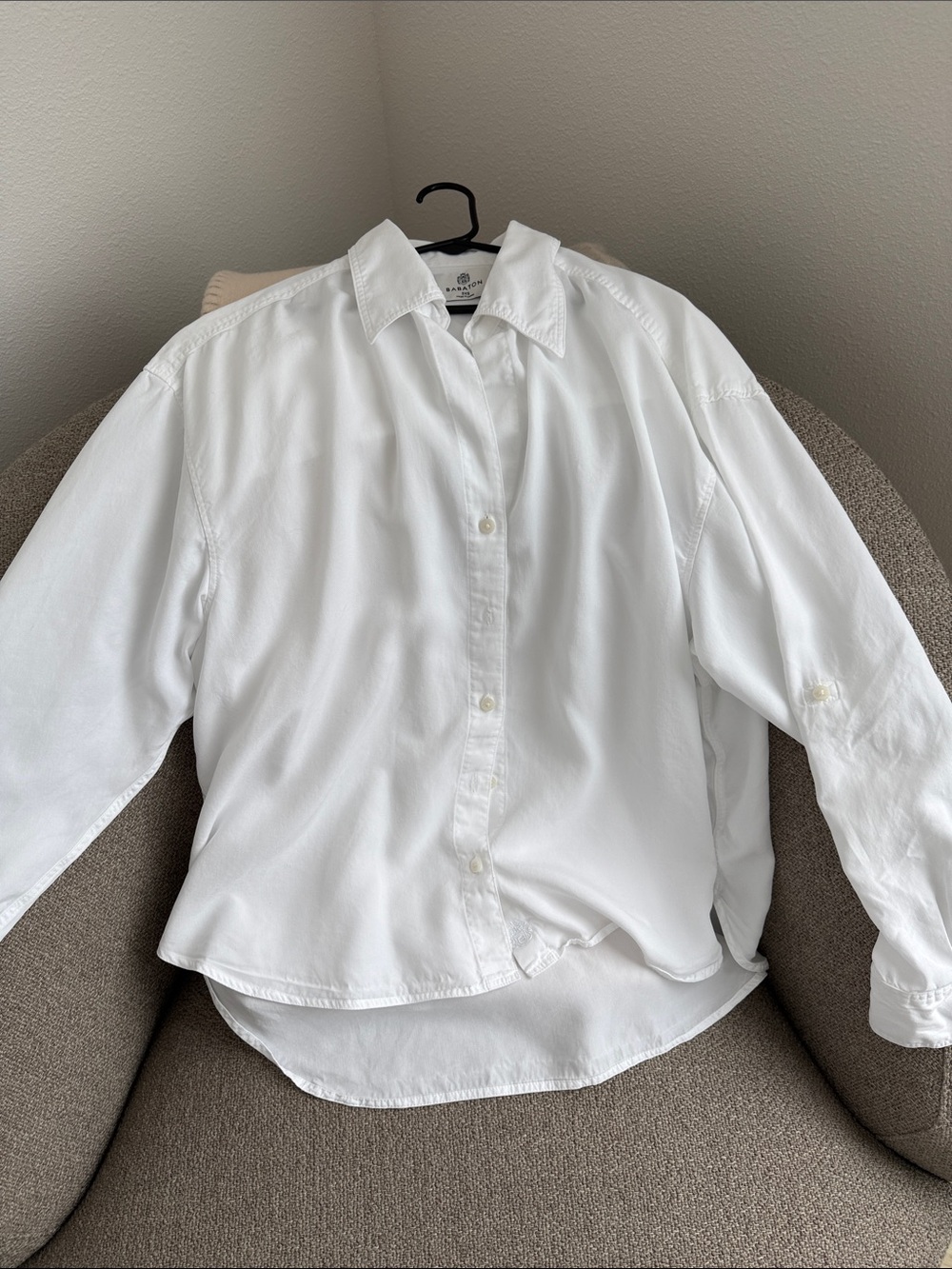 Babaton White Button-Down Shirt